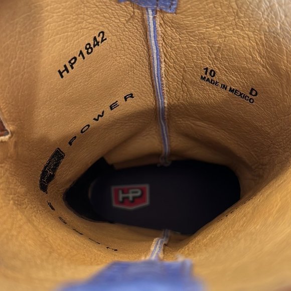 MEN'S HORSE POWER TOASTED PECAN BLUE SENSATION CAIMAN PRINT WESTERN BOOT 10D - Picture 6 of 8